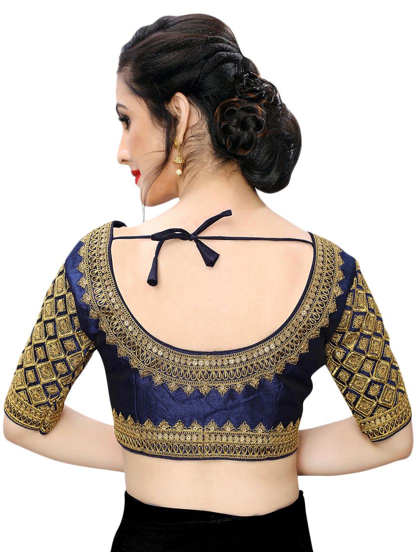 back detail embroidered blouse - 16933974 - Zoom Image - 3