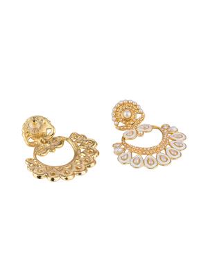 white brass chandballi earring - 16934029 - Standard Image - 3