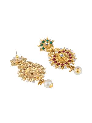 white brass drop earring - 16934030 - Standard Image - 3