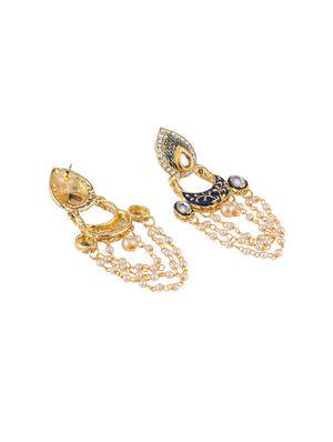 blue brass chandballi earring - 16934032 - Standard Image - 3