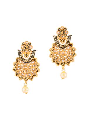 blue brass drop earring - 16934039 - Standard Image - 2
