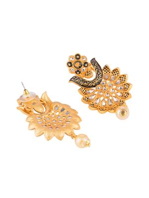 blue brass drop earring - 16934039 - Standard Image - 3