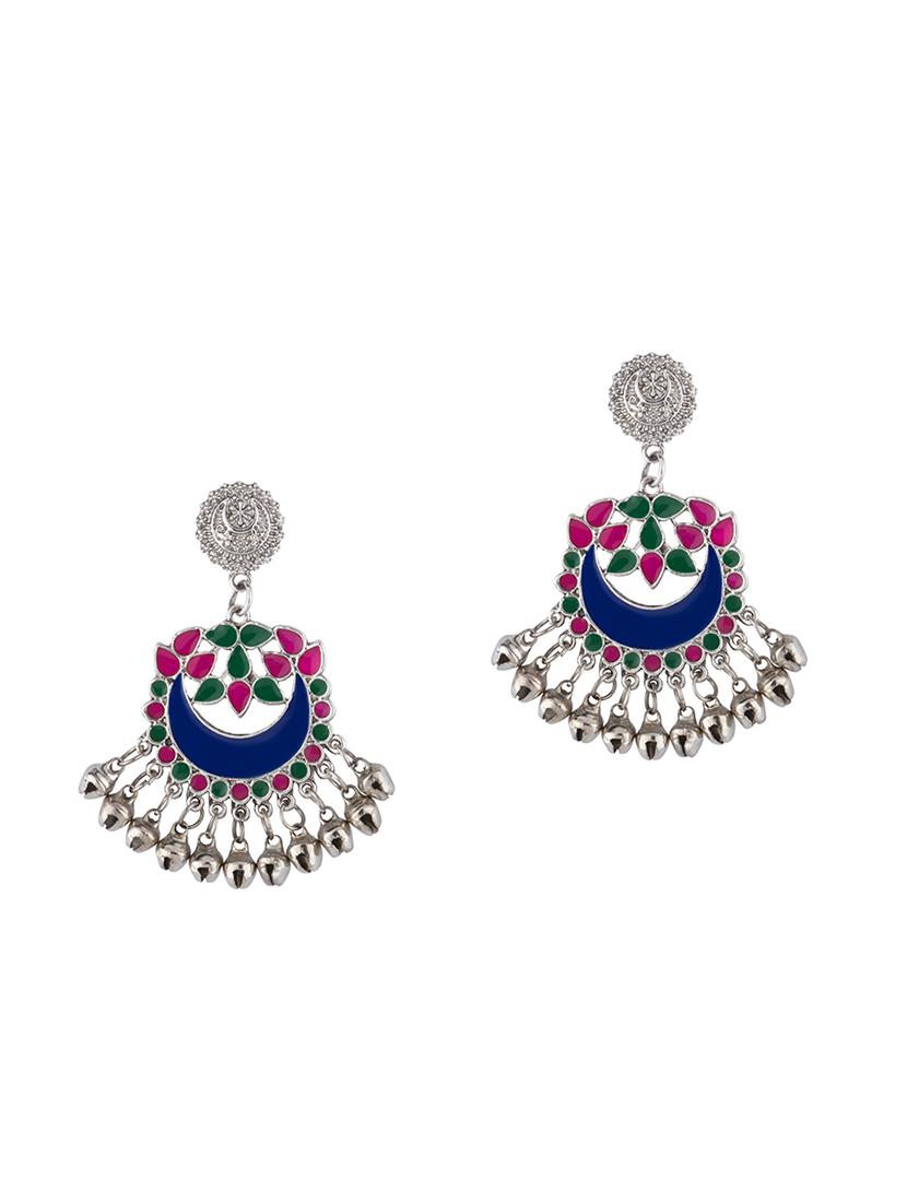blue brass drop earring - 16934040 - Zoom Image - 2