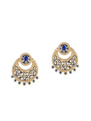 blue brass chandballi earring - 16934044 - Standard Image - 2