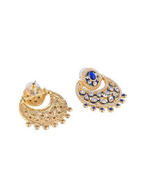 blue brass chandballi earring - 16934044 - Standard Image - 3