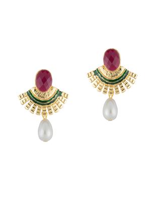 gold brass chandballi earring - 16934049 - Standard Image - 2