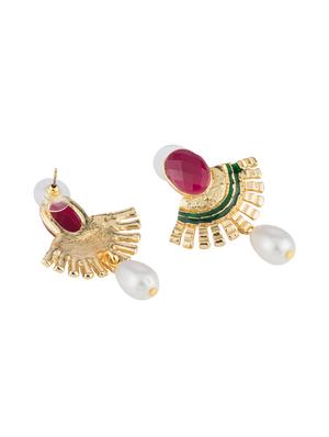 gold brass chandballi earring - 16934049 - Standard Image - 3