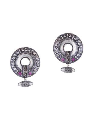silver brass studs earring - 16934066 - Standard Image - 2