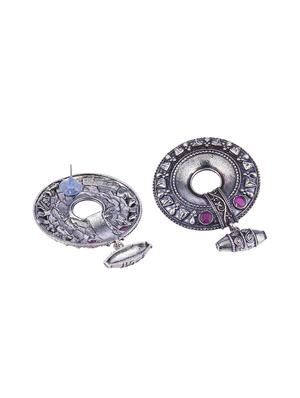 silver brass studs earring - 16934066 - Standard Image - 3