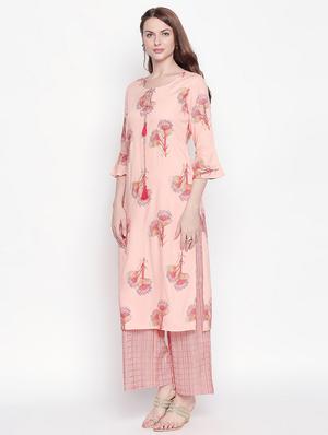 floral kurta palazzo set - 16934245 - Standard Image - 2
