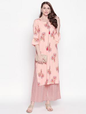floral kurta palazzo set - 16934245 - Standard Image - 5