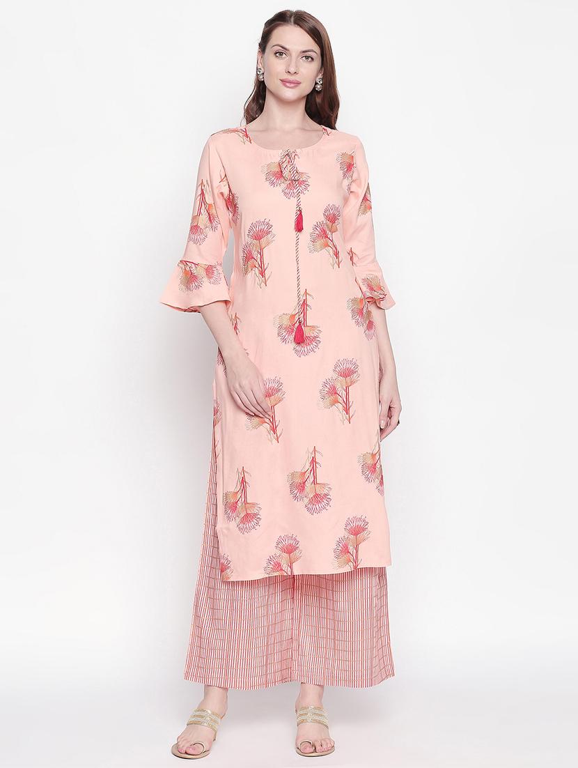 floral kurta palazzo set - 16934245 - Zoom Image - 1