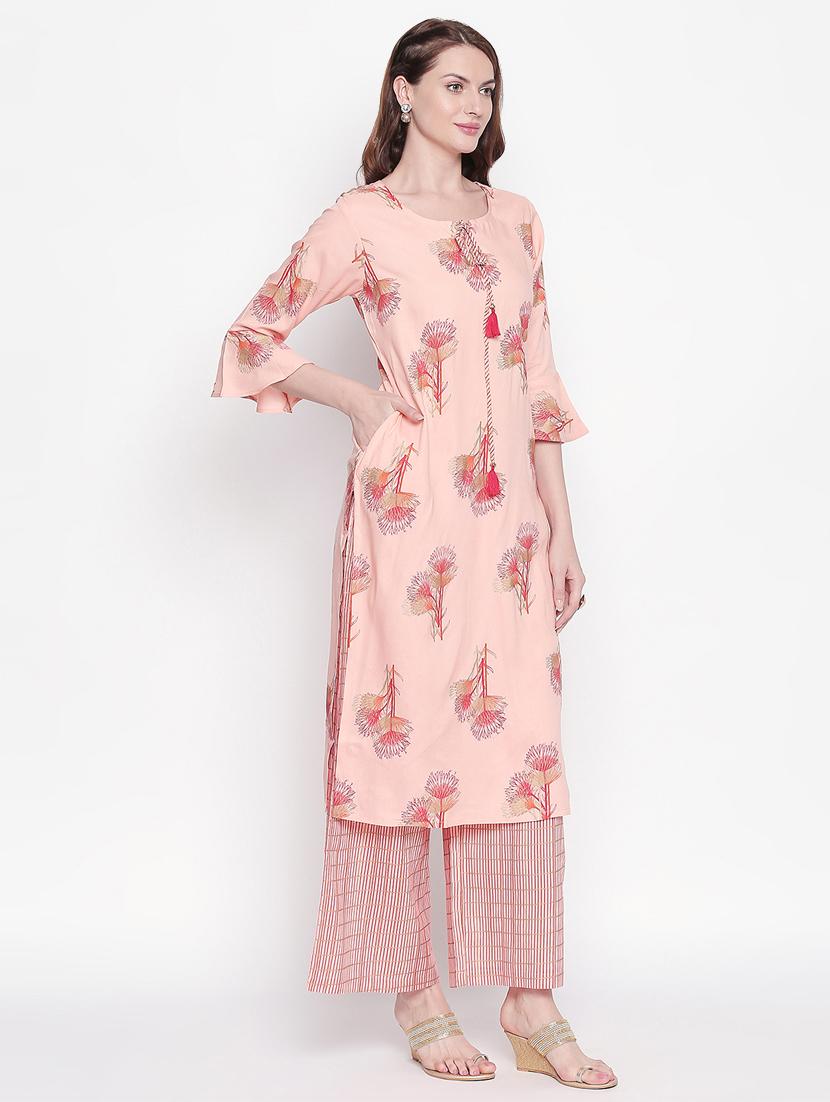 floral kurta palazzo set - 16934245 - Zoom Image - 3