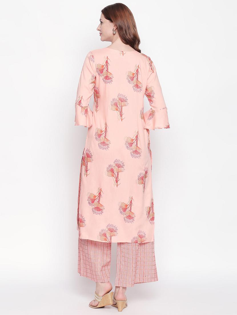 floral kurta palazzo set - 16934245 - Zoom Image - 4
