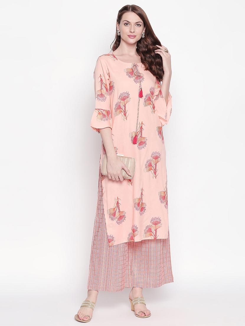 floral kurta palazzo set - 16934245 - Zoom Image - 5