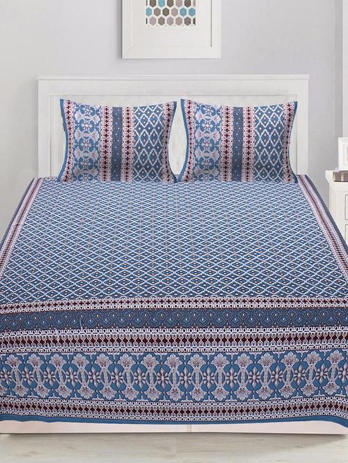 king size double bedsheet with 2 pillow covers - 16934430 - Standard Image - 1