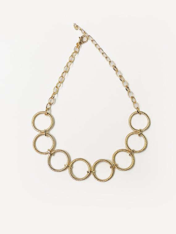 gold metal choker necklace - 16934488 - Zoom Image - 1