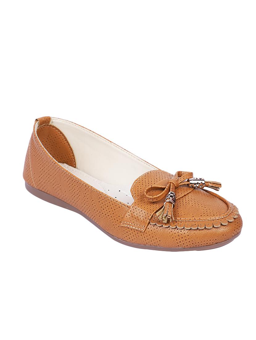 tan slip on ballerinas - 16934856 - Zoom Image - 1