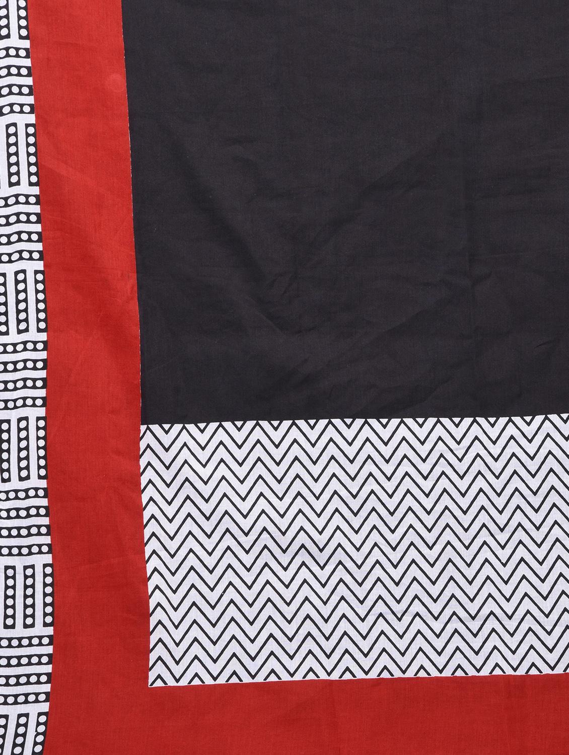 printed woven saree with blouse - 16935013 - Zoom Image - 4