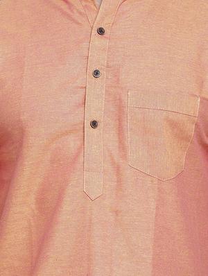 orange solid short kurta - 16935129 - Standard Image - 5