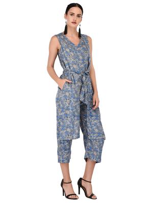 tie front floral jumpsuit - 16935307 - Standard Image - 2