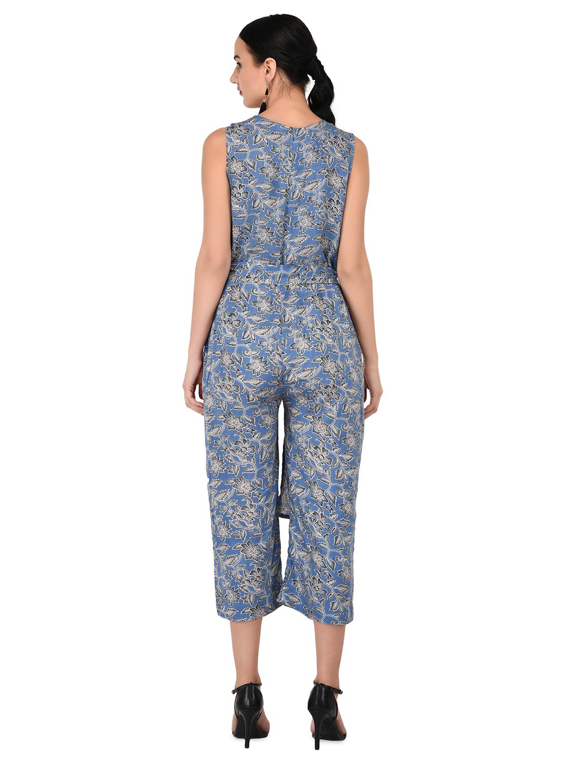 tie front floral jumpsuit - 16935307 - Zoom Image - 3