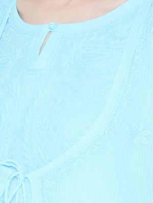 chikankari a-line kurta - 16935336 - Standard Image - 4