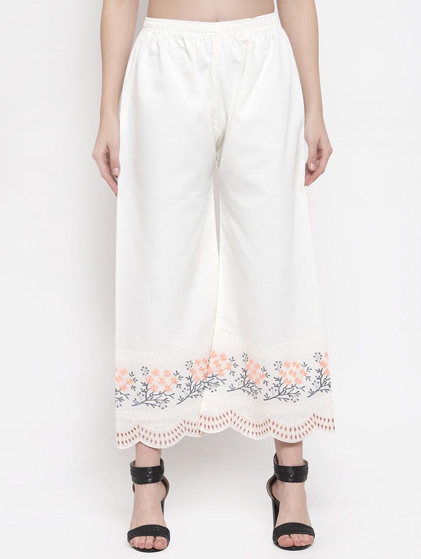 mid rise embroidered palazzo - 16935515 - Zoom Image - 1