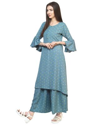 blue cotton regular top - 16935597 - Standard Image - 2