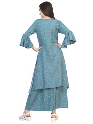 blue cotton regular top - 16935597 - Standard Image - 3