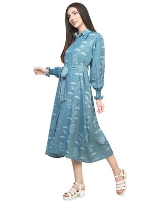 tie front bishop sleeved shirt dress - 16935612 - Standard Image - 2