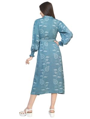 tie front bishop sleeved shirt dress - 16935612 - Standard Image - 3