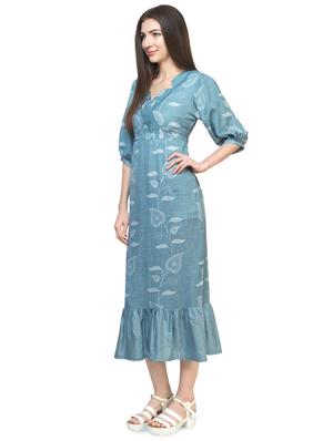 gathered hem floral maxi dress - 16935615 - Standard Image - 2