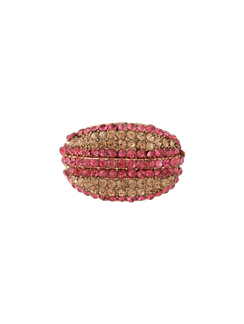 pink brass finger ring - 16935688 - Zoom Image - 2