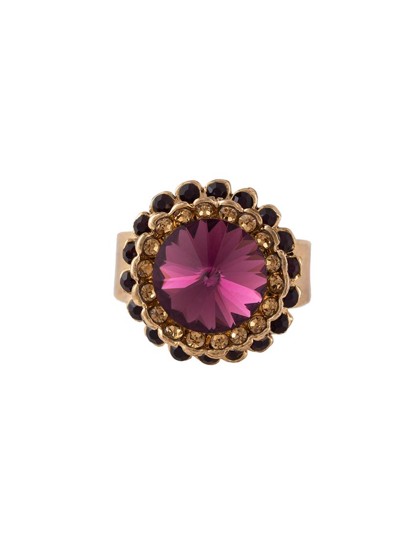 pink brass finger ring - 16935693 - Zoom Image - 2