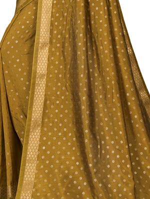 gold print printed saree with blouse - 16936033 - Standard Image - 3