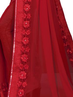 solid bordered saree with blouse - 16936047 - Standard Image - 3