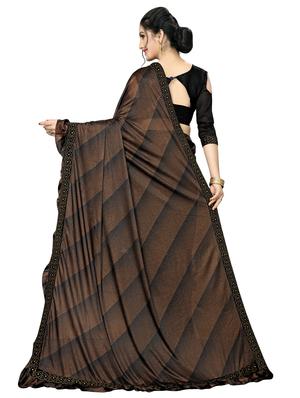 ruffle printed saree with blouse - 16936060 - Standard Image - 2
