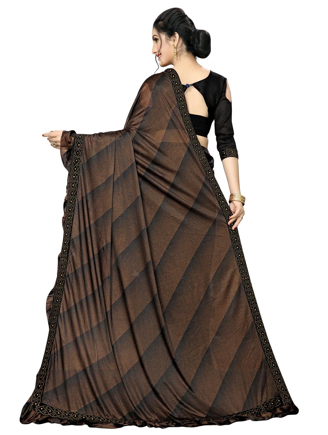 ruffle printed saree with blouse - 16936060 - Zoom Image - 2