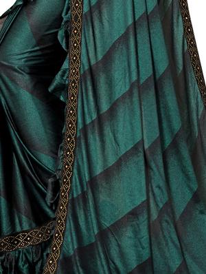 ruffle printed saree with blouse - 16936061 - Standard Image - 3