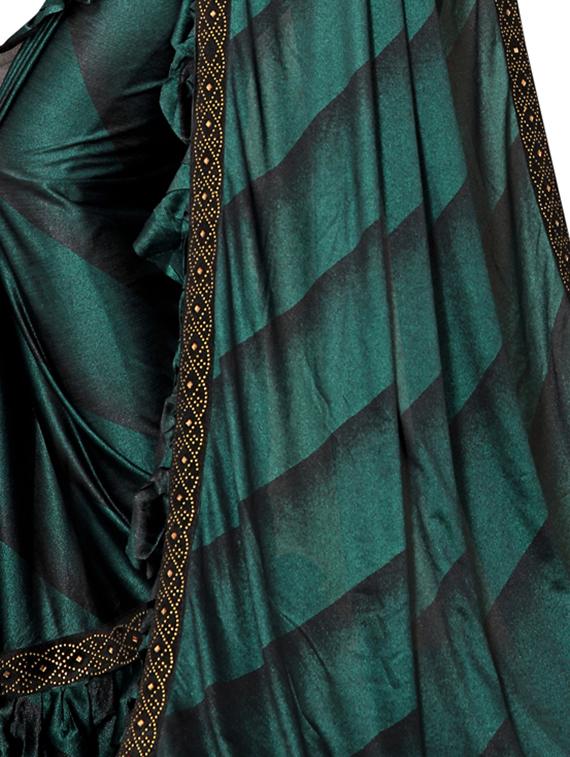 ruffle printed saree with blouse - 16936061 - Zoom Image - 3