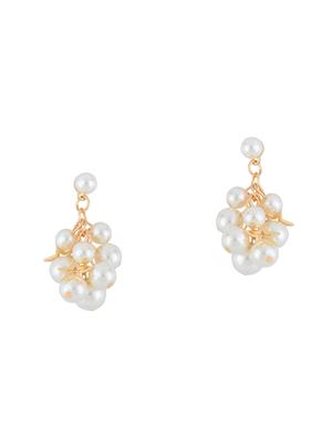 white metal drop earring - 16936198 - Standard Image - 2