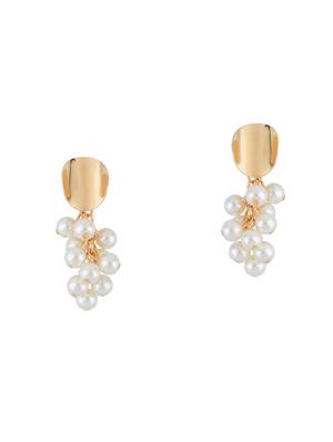 gold metal drop earring - 16936200 - Standard Image - 2