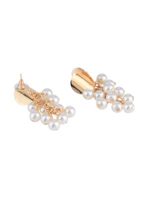 gold metal drop earring - 16936200 - Standard Image - 3