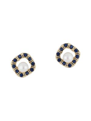 blue metal studs earring - 16936209 - Standard Image - 2
