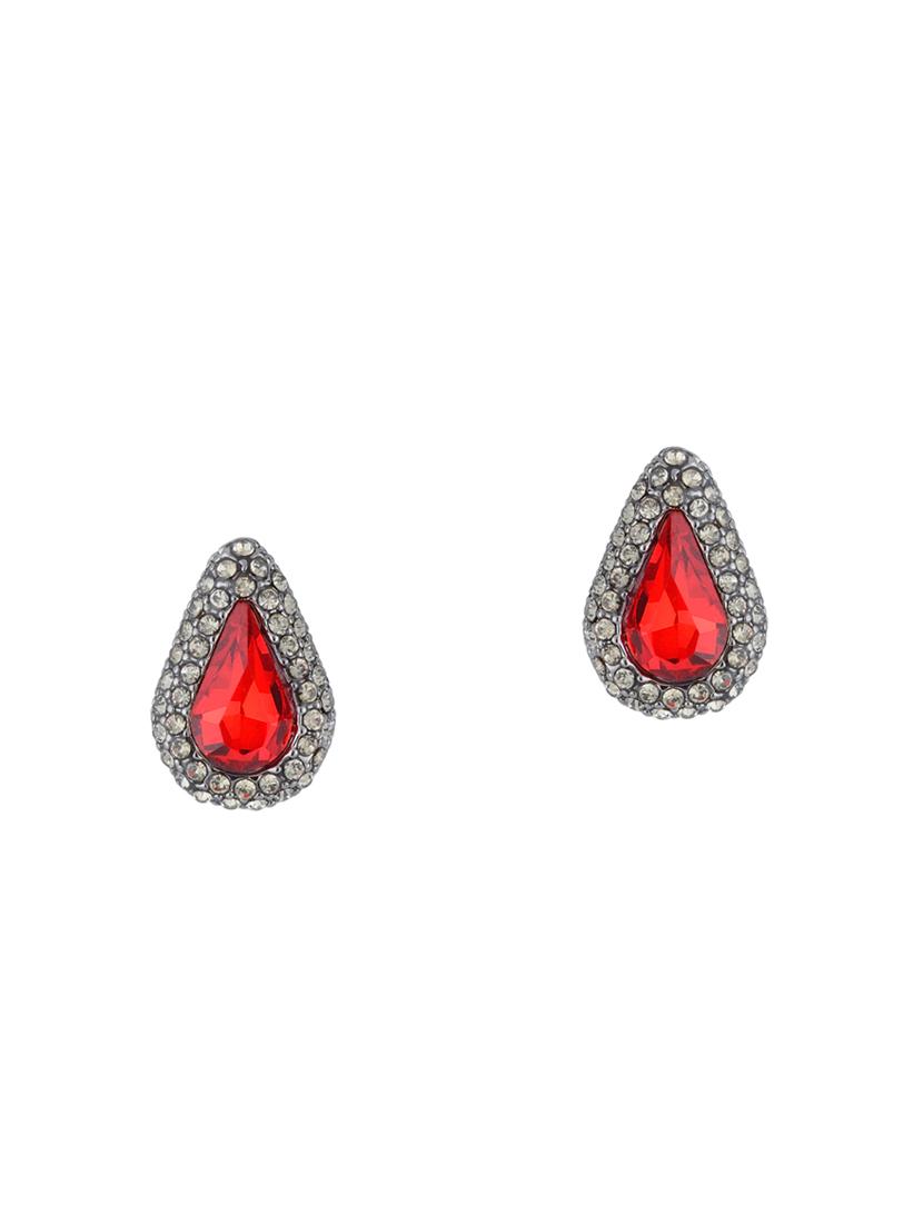 red metal studs earring - 16936210 - Zoom Image - 2