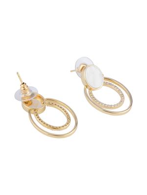 white metal drop earring - 16936213 - Standard Image - 3