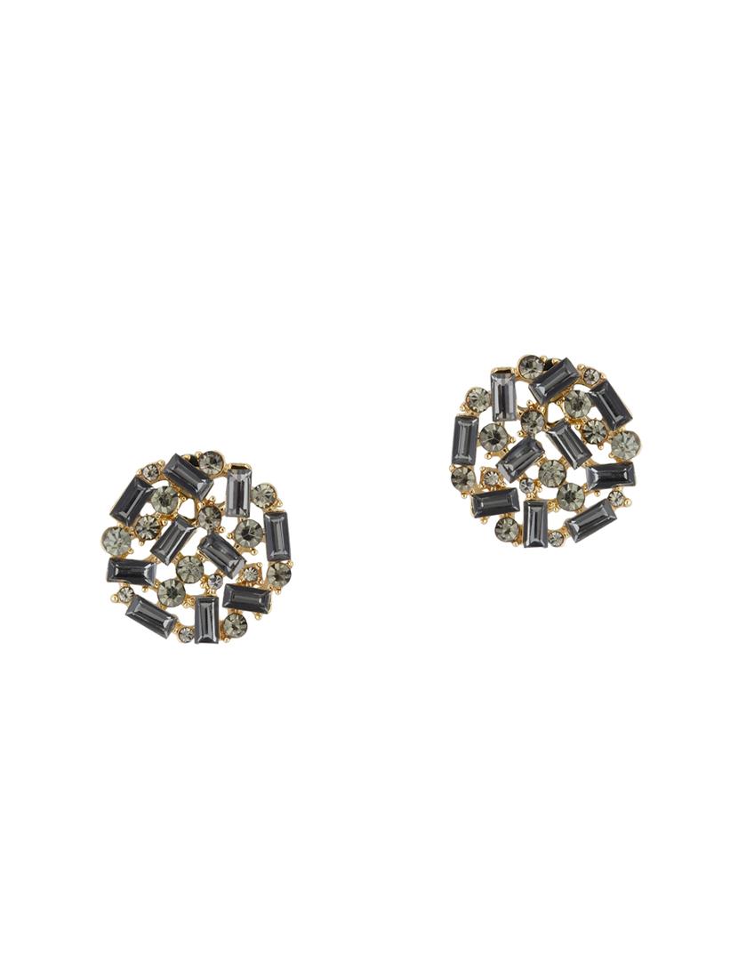 black metal studs earring - 16936215 - Zoom Image - 2