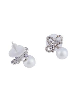 silver metal studs earring - 16936219 - Standard Image - 3