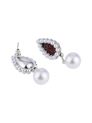 red metal drop earring - 16936248 - Standard Image - 3
